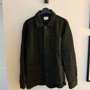 Octobre Editions Nelson Jacket Dark Olive Herringbone Jacket